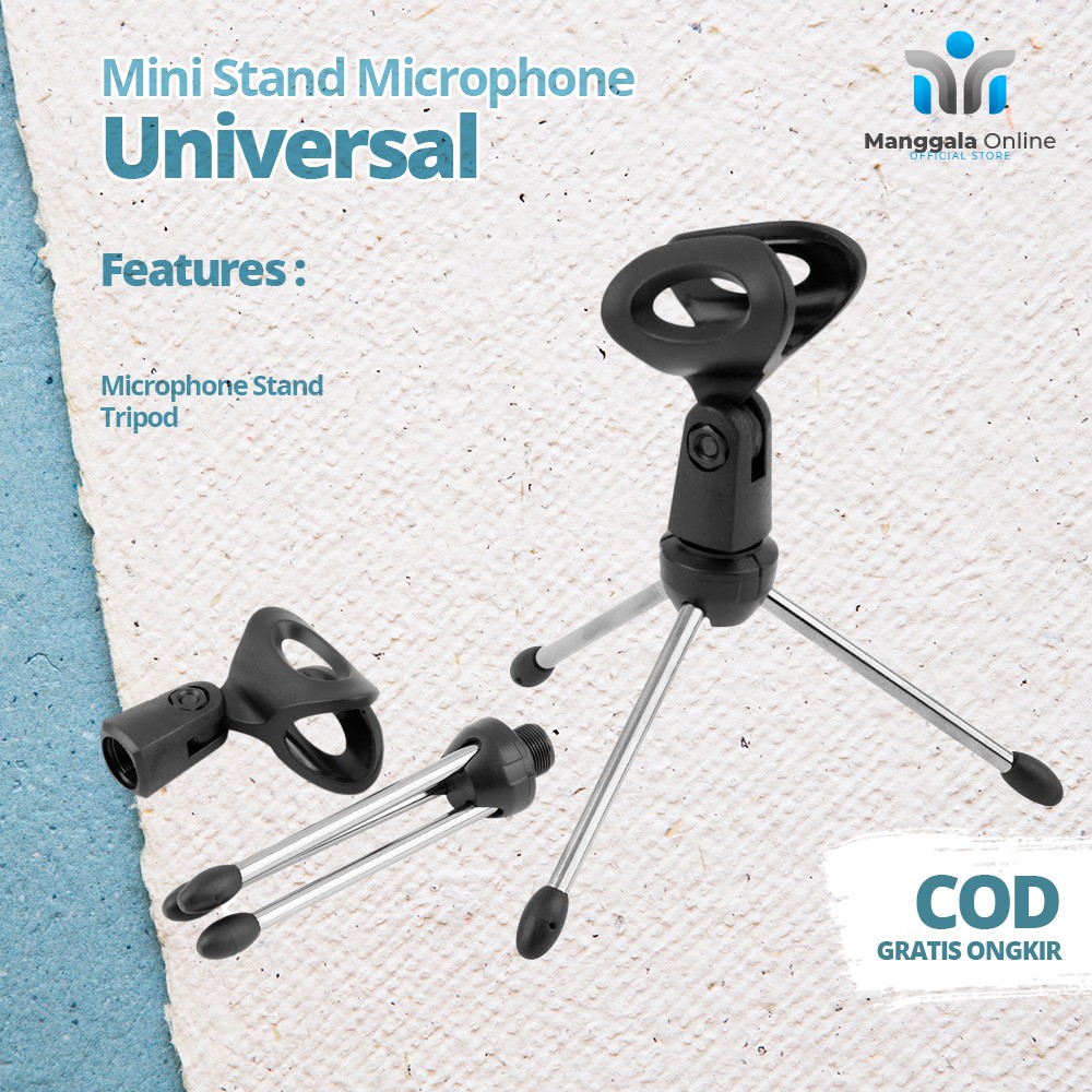 Stand Microphone Pendek Mini Universal