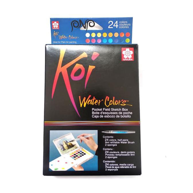 

HOT SALE SAKURA KOI WATERCOLORS 24 COLOR SKETCH POCKET BOX SET