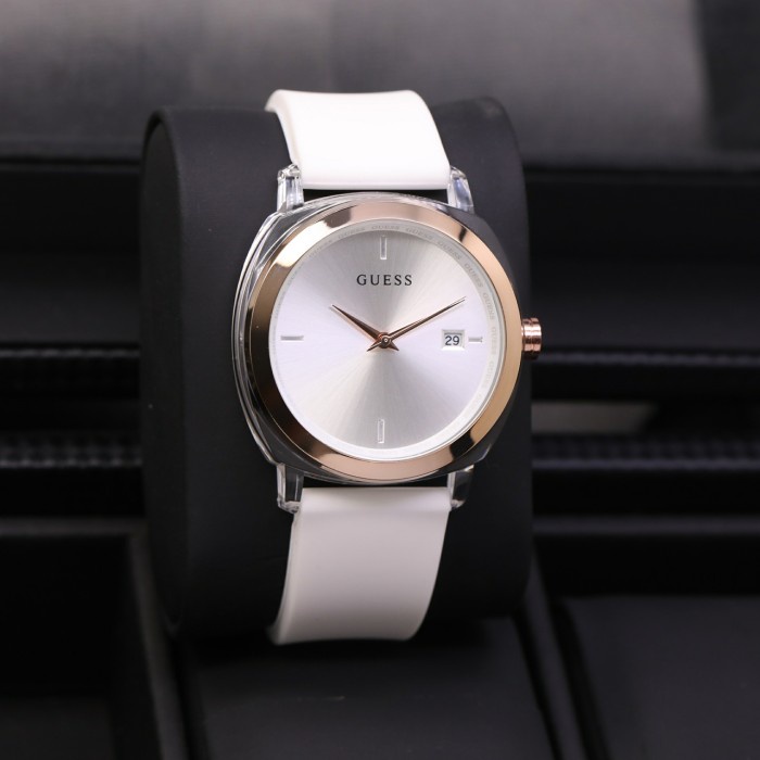 READY Jam tangan wanita guess rubber terbaru - Putih TERLARIS