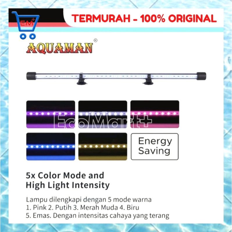 Lampu Tanning Aquaman T5-118 Led 5x Mode