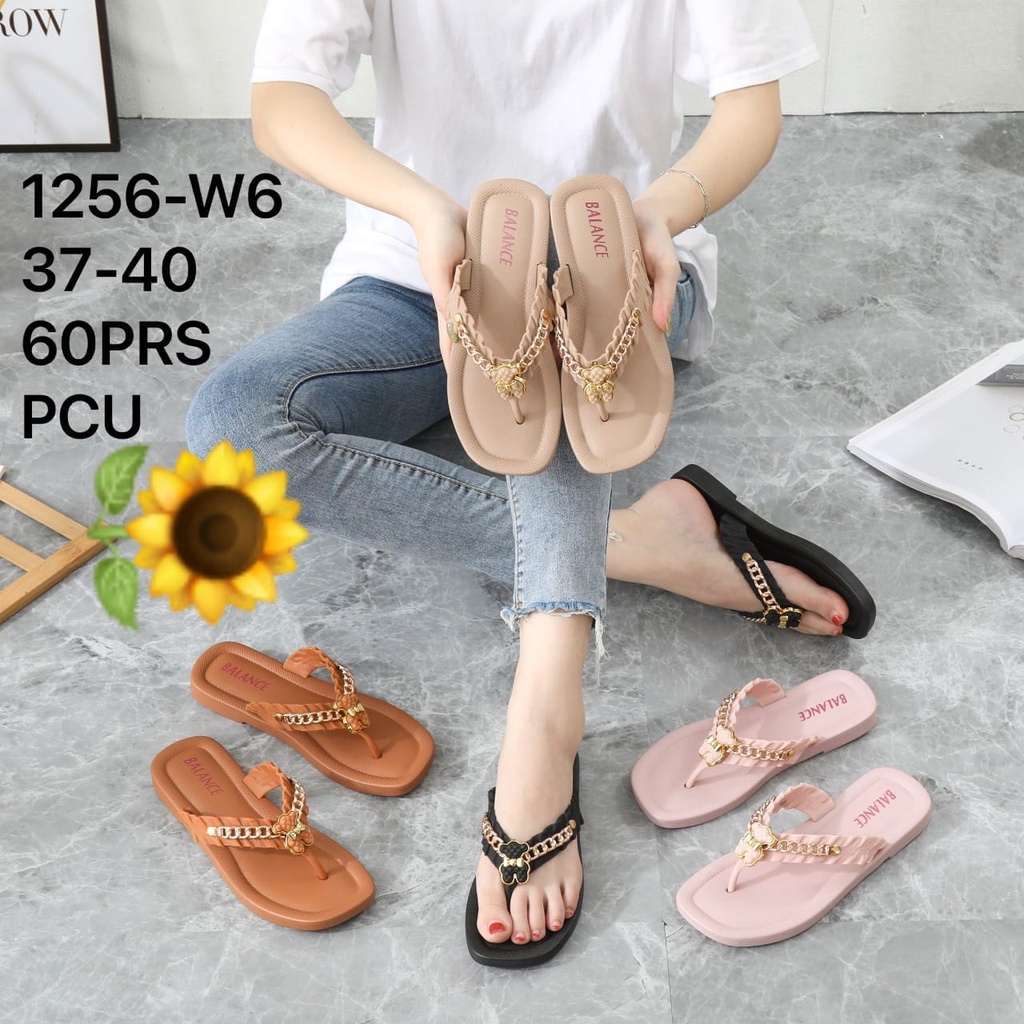 Sandal Karet Jelly Wedges Wanita import Model Terbaru Original Kekinian by AGUNG STYLE Balance 1256-W6