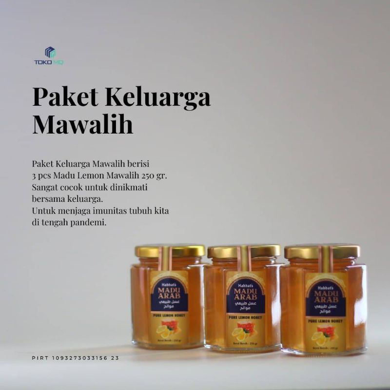 

Paket 3pcs Madu Lemon Mawalih 250gr