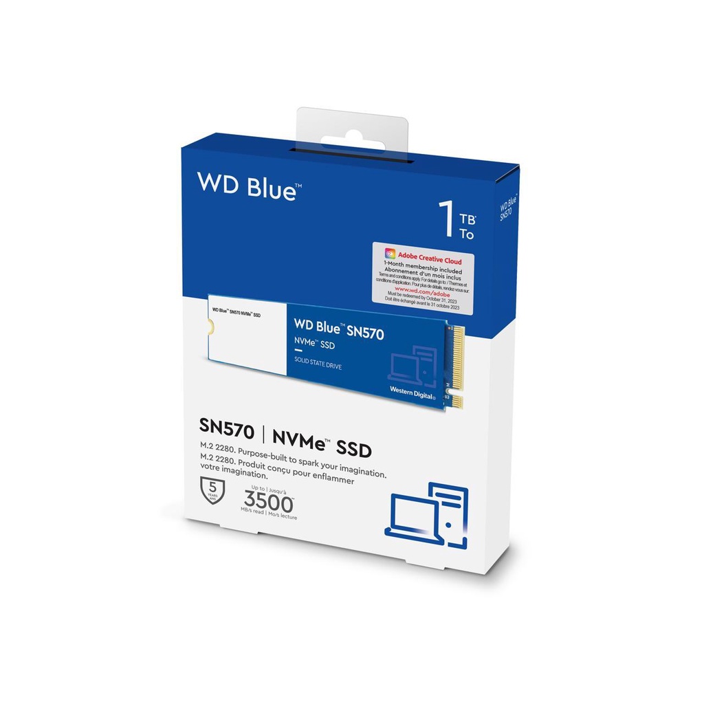 WD SSD BLUE 1 TB M.2 NVME SN570 Pcie Gen3