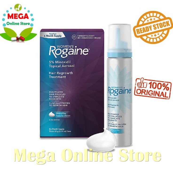 Rogaine Foam Women 5% Minoxidil Penumbuh Rambut khusus Wanita