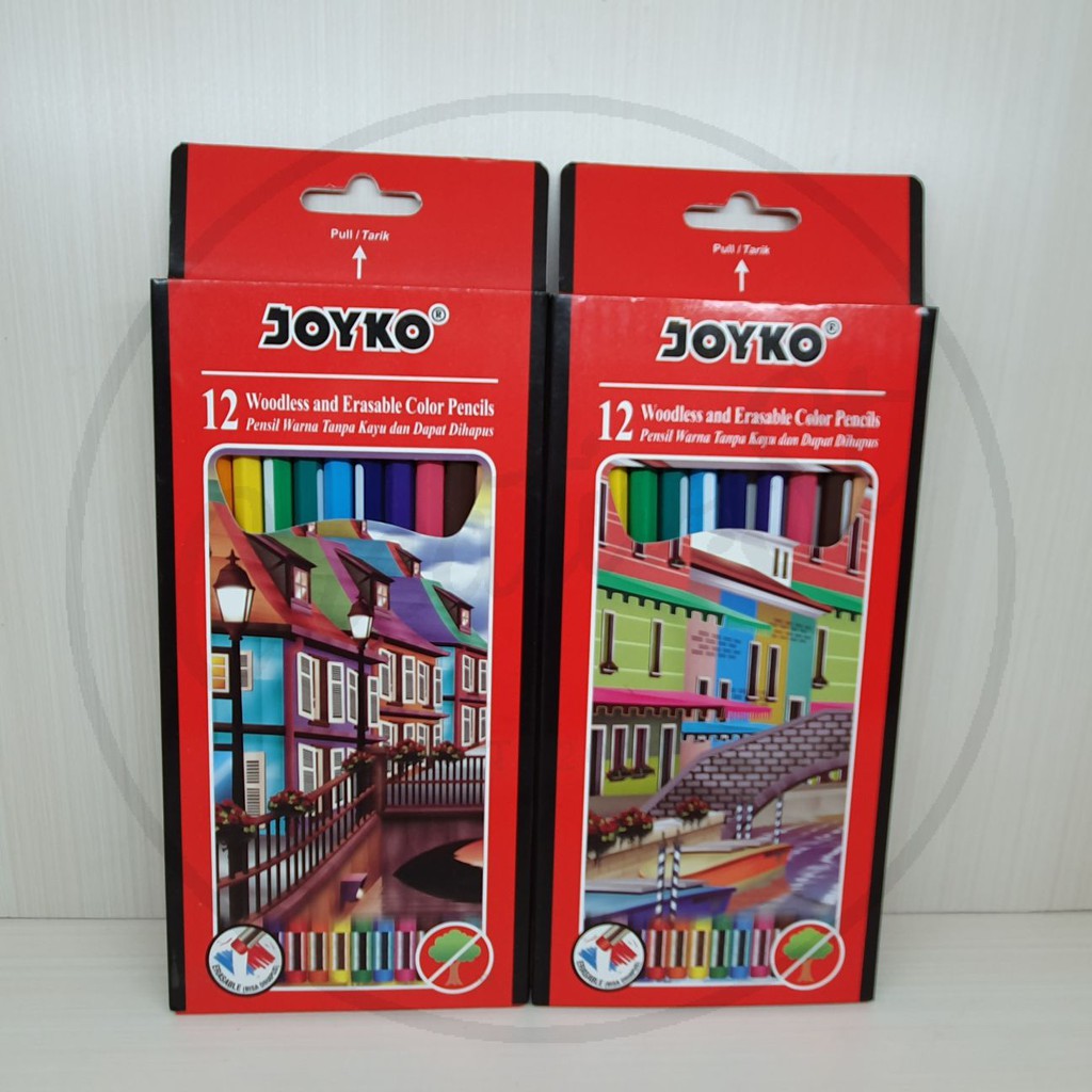 

JOYKO Pensil 12 Warna Panjang + Penghapus Color Pencil