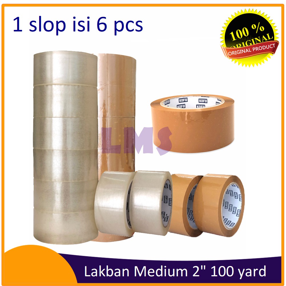 

LAKBAN BENING - LAKBAN COKLAT 1 slop 48 mm x 100 yard Medium Murah