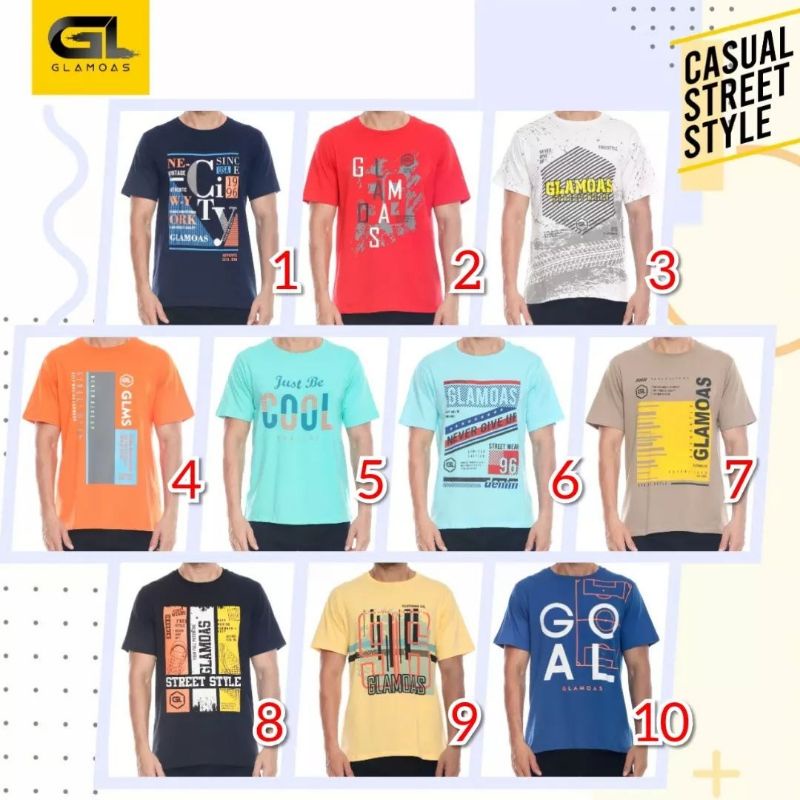 Kaos Anak Laki laki Cowok Cowo Remaja Tanggung ABG Junior Glamoas 16-22T