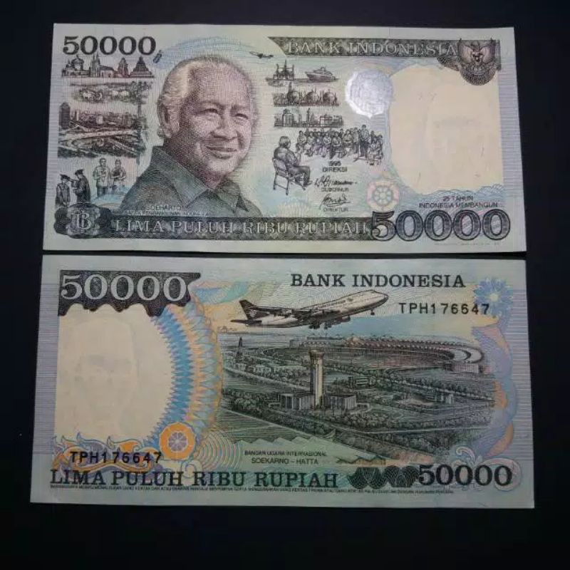 Uang Kuno 50.000 Bpk. Soeharto