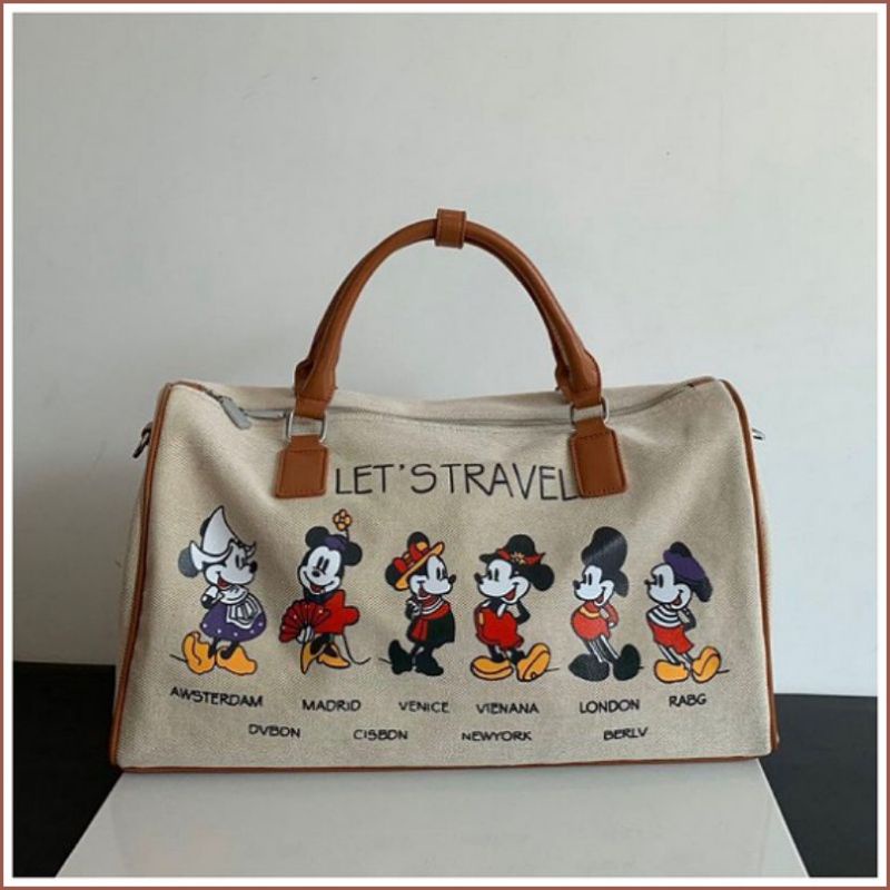 Tas Travel Fashion Import ( Travel Bag ) ZARA Mickey Mouse . Kode : B64919