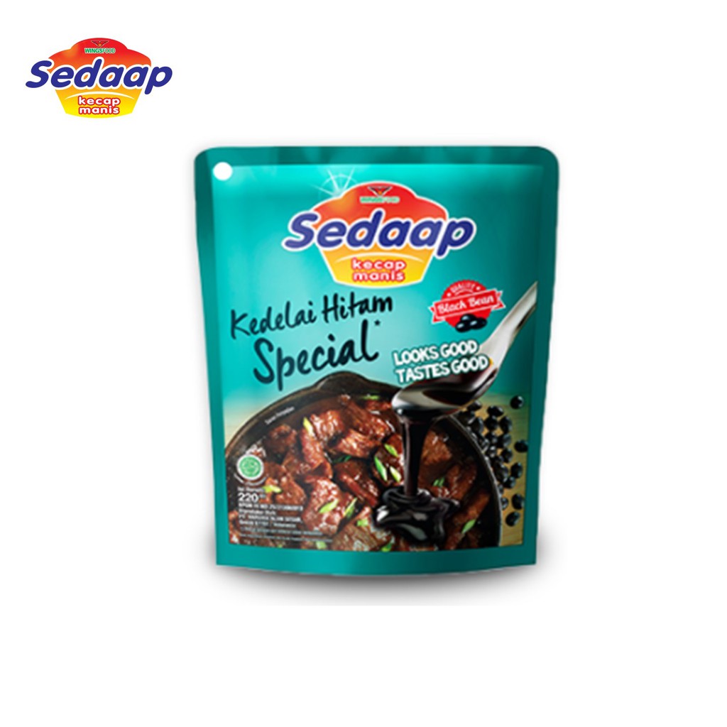 Sedaap Kecap Manis Kedelai Hitam Spesial Pouch 200 ml