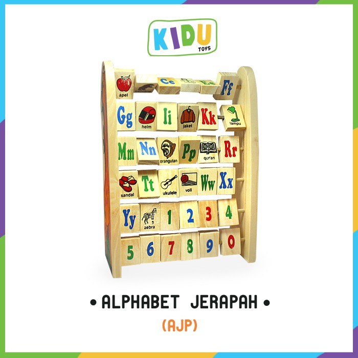 Mainan Edukasi Anak Wooden Toys Alphabet Jerapah Kidu Toys