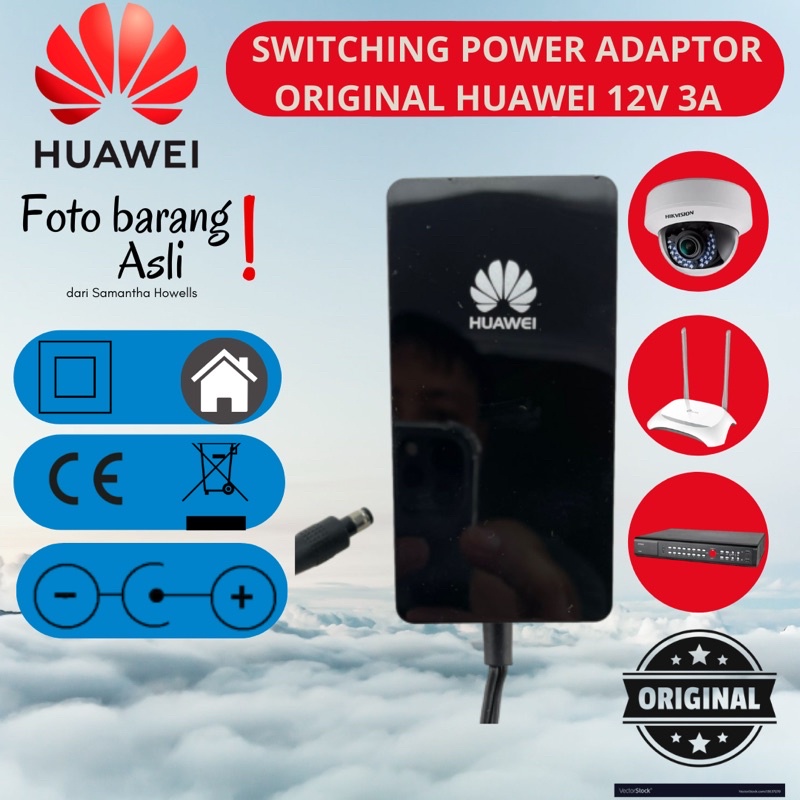 HUAWEI Switching power adaptor modem router access poin CCTV DVR 12V 3A HW-120300E2W