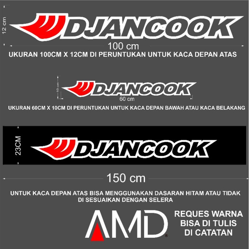 Cutting stiker mobil kaca depan belakang sticker aksesoris truck pick up bodi Djancook