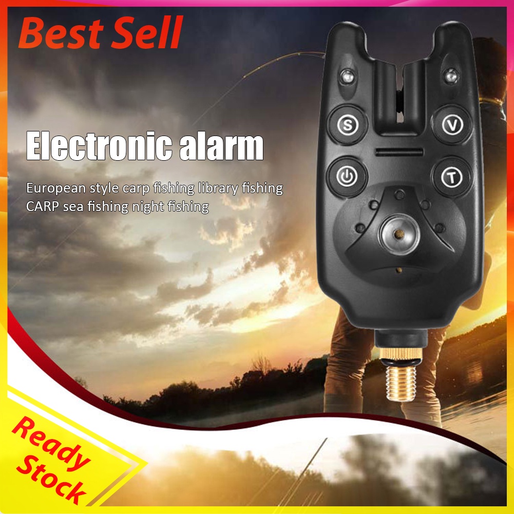 Electronic Fishing Bite Alarm LED Light Indicator Carp Fishing Warning Tool