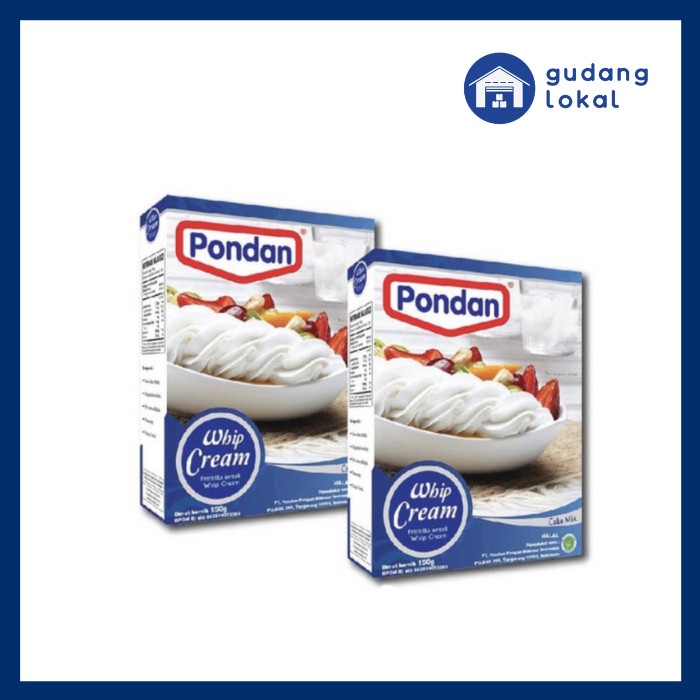 

(PROMO) PONDAN WHIP CREAM @150 GR / 2 BOX