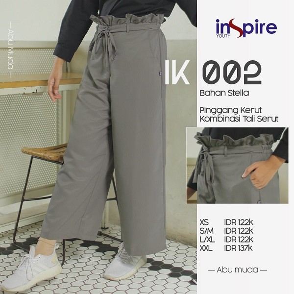 INSPIRE KULOT IK 02 BAHAN KATUN POLYESTER RAYON CELANA LONGGAR SYARI FASHION MUSLIM UNTUK REMAJA