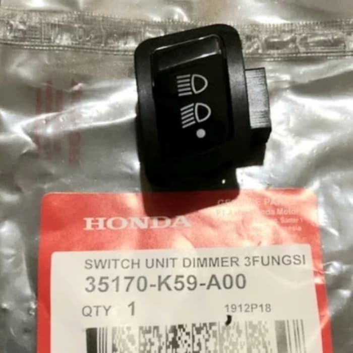 ORI : tombol saklar lampu 3 fungsi dim honda new vario 110-125-150 LED K59