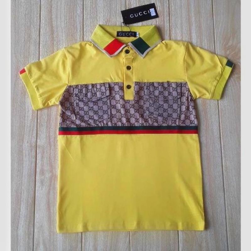 PRODUK PREMIUM ATASAN BRANDED IMPORT KAOS KERAH POLO 1 - 12 TAHUN KUNING BISA UNTUK COWO DAN CEWE