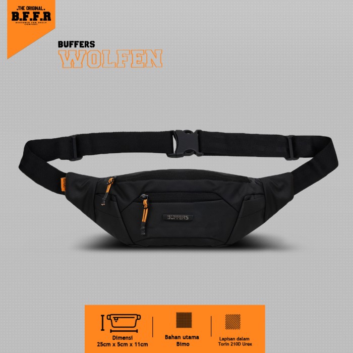 [COD] Tas Waistbag Pria Buffers Wolfen - Tas Pinggang Pria Buffers Original