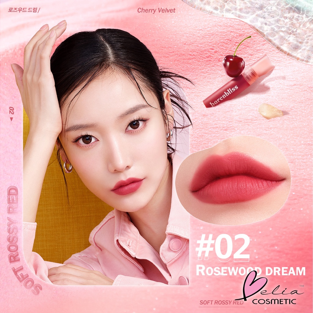 ❤ BELIA ❤ BNB barenbliss Cherry Makes Cheerful Lip Velvet korea Lipcream | Lip Cream Korea | Lip Velvet