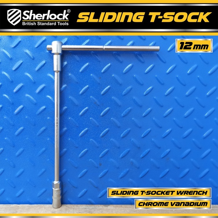 Kunci T - Type Socket 12 mm Sherlock Kunci Sok/Sock T (Gagang Slide/Geser)