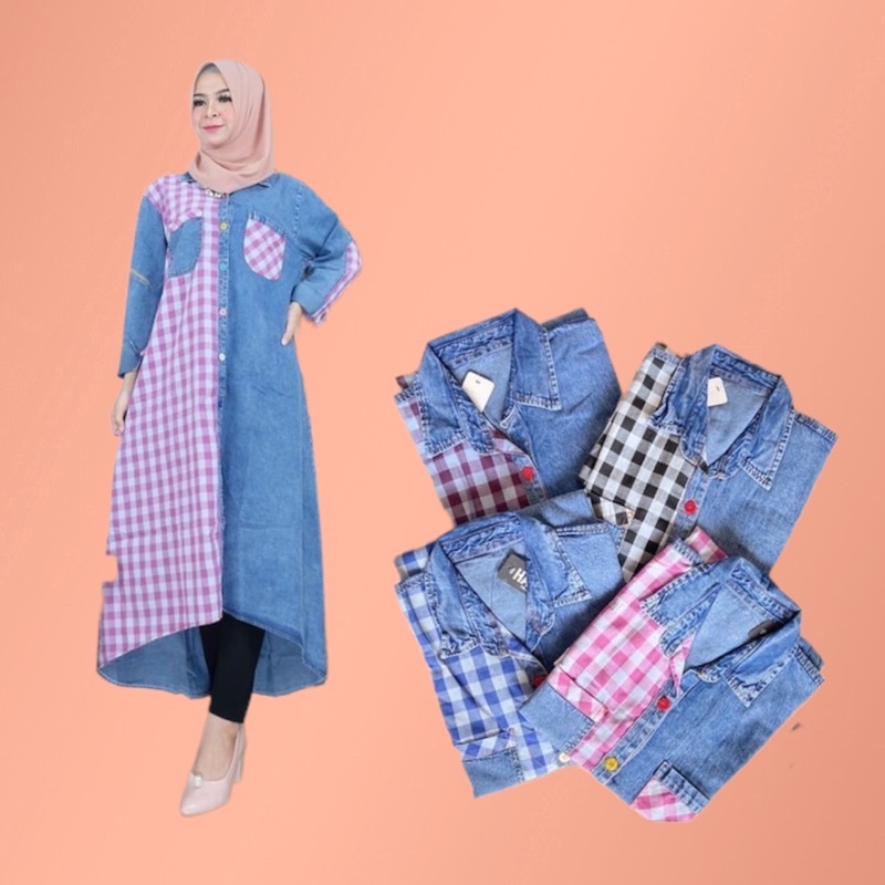 MIRZA TUNIK JEANS / TUNIK WANITA DEWASA TERLARIS