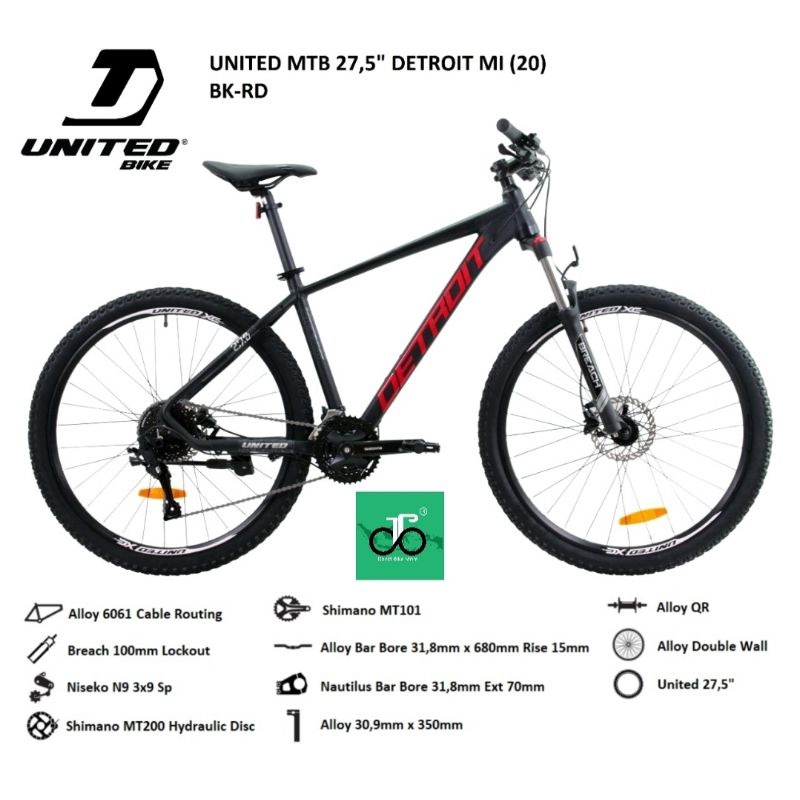 Sepeda MTB 27.5"/29"  United Detroit MI