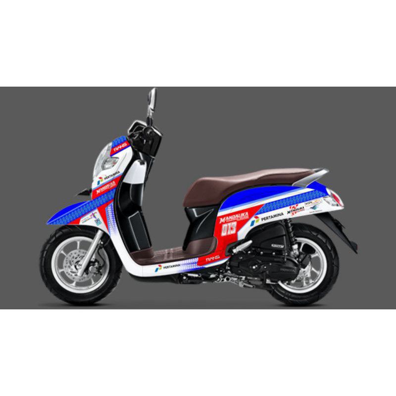 TERLARIS  Decal Scoopy tema Mandalika Racing Team
