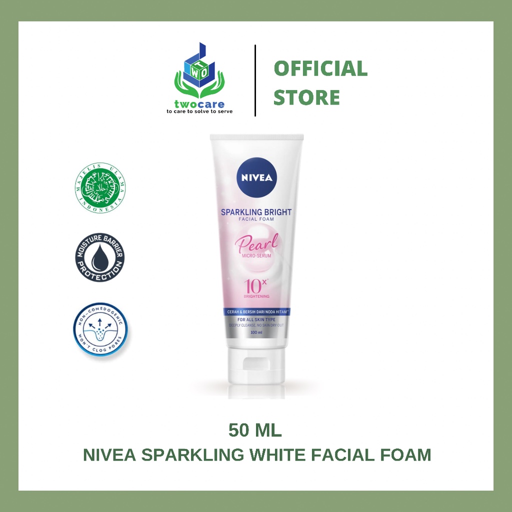 NIVEA Sparkling Bright Whitening Facial Foam 50 ml / 100 ml