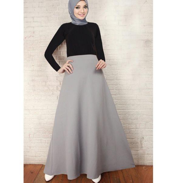 ROK JUMBO MAYUNG WAFEL PANJANG WANITA-rok lebar mayung klok A flare skirt crepe tebal