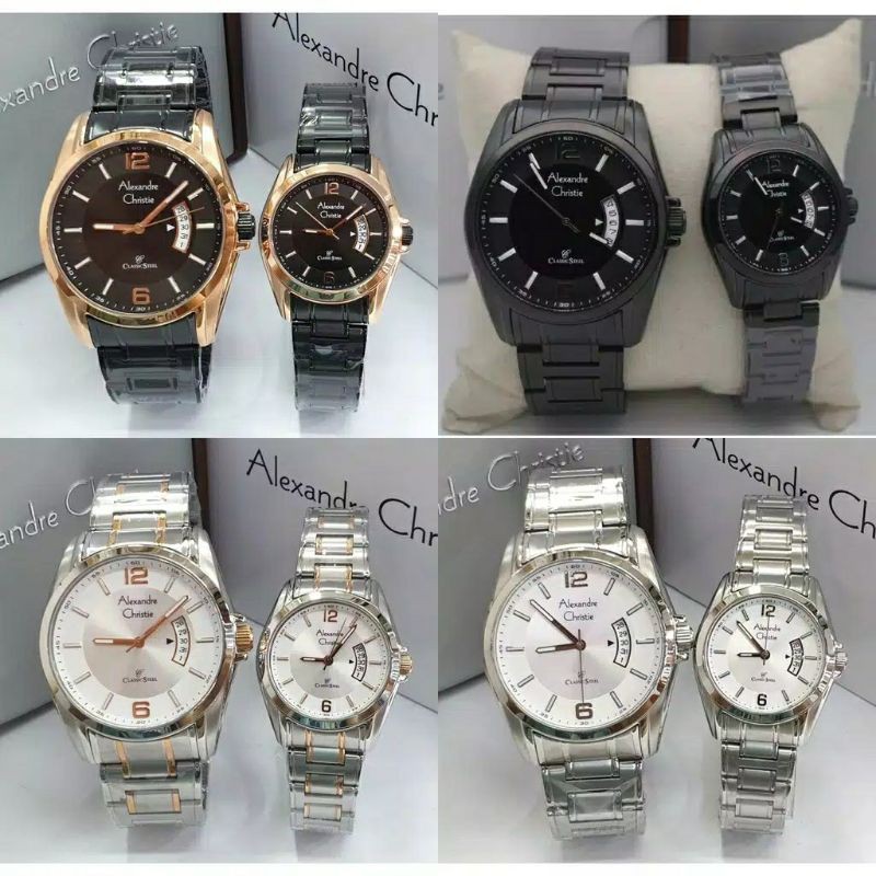 Jam Tangan Alexandre Christie 8289 AC8289 Couple Edition Original Stainless Steel