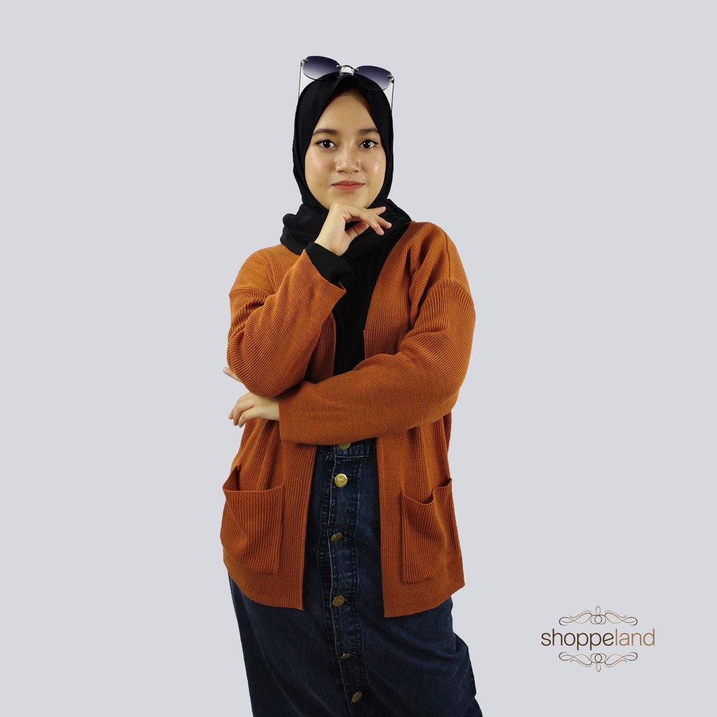 CARDIGAN RAJUT CAMERUN - PART 1-Coral