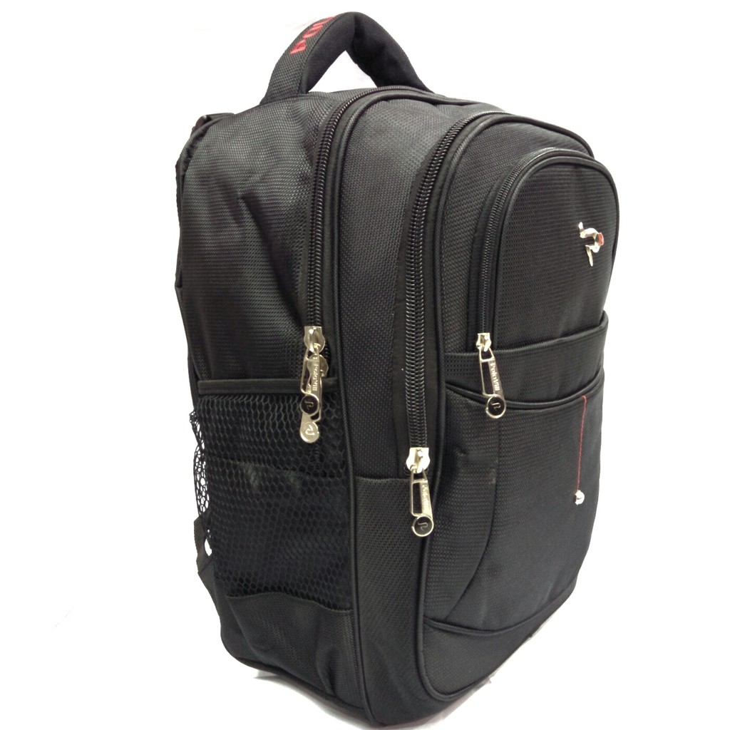 Polovill Tas Ransel Pria Dan Wanita Tas Punggung Backpack original - Black