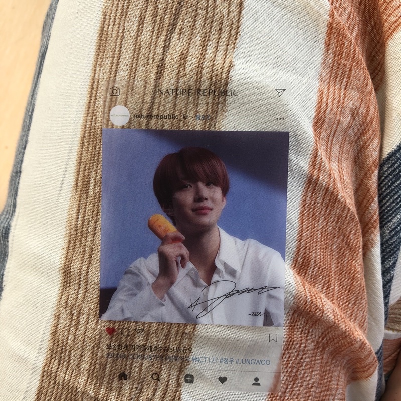 photocard nct jungwoo nature republic
