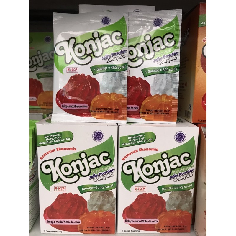 

KONJAC JELLY KONYAKU KELAPA MUDA / YOUNG COCONUT (12 SACHET x 6 GR)