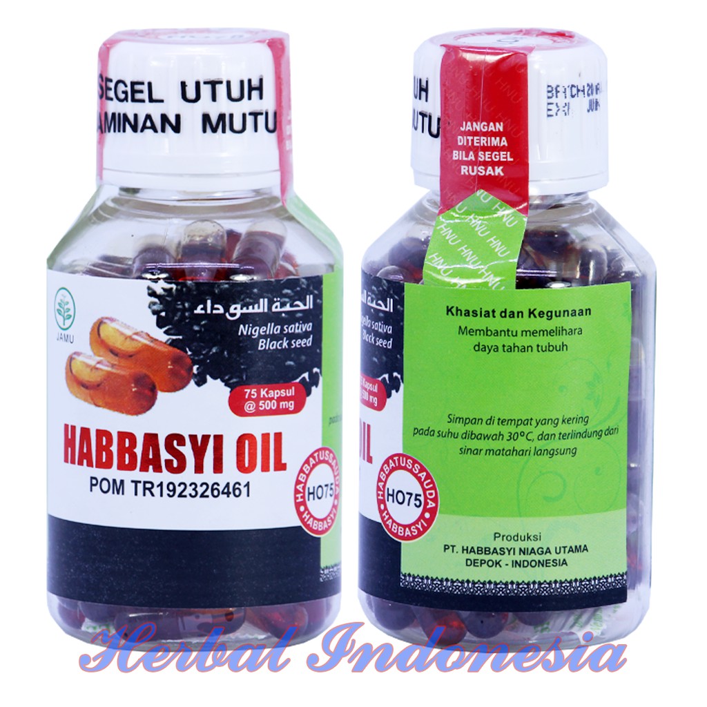 Habbasyi Oil Minyak Habbatusauda isi 75Kps-Kapsul Minyak Jinten Hitam