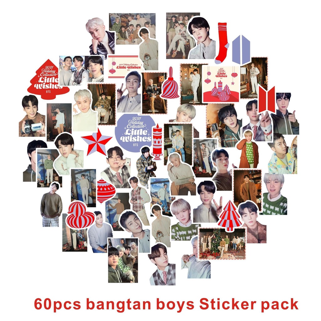 100pcs Stiker Desain BTS 7FATES Holiday Butter Festa Untuk Dekorasi