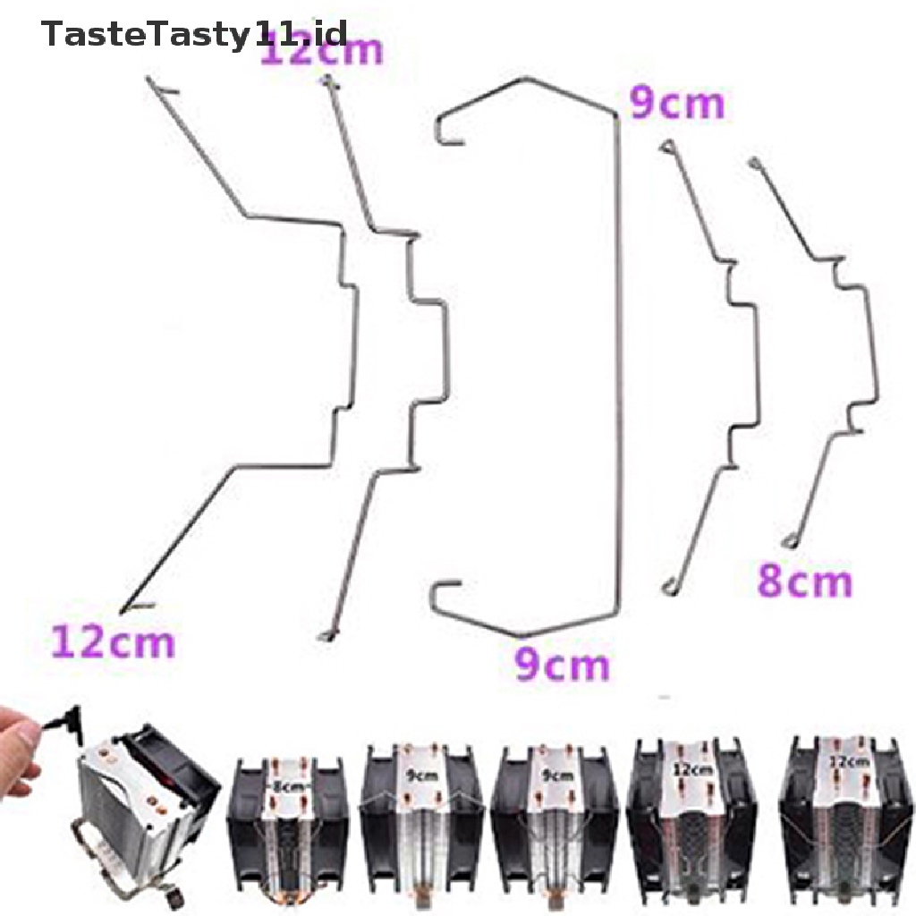 1 Pasang Bracket Buckle Kipas Pendingin Cpu Bahan Baja Elastis