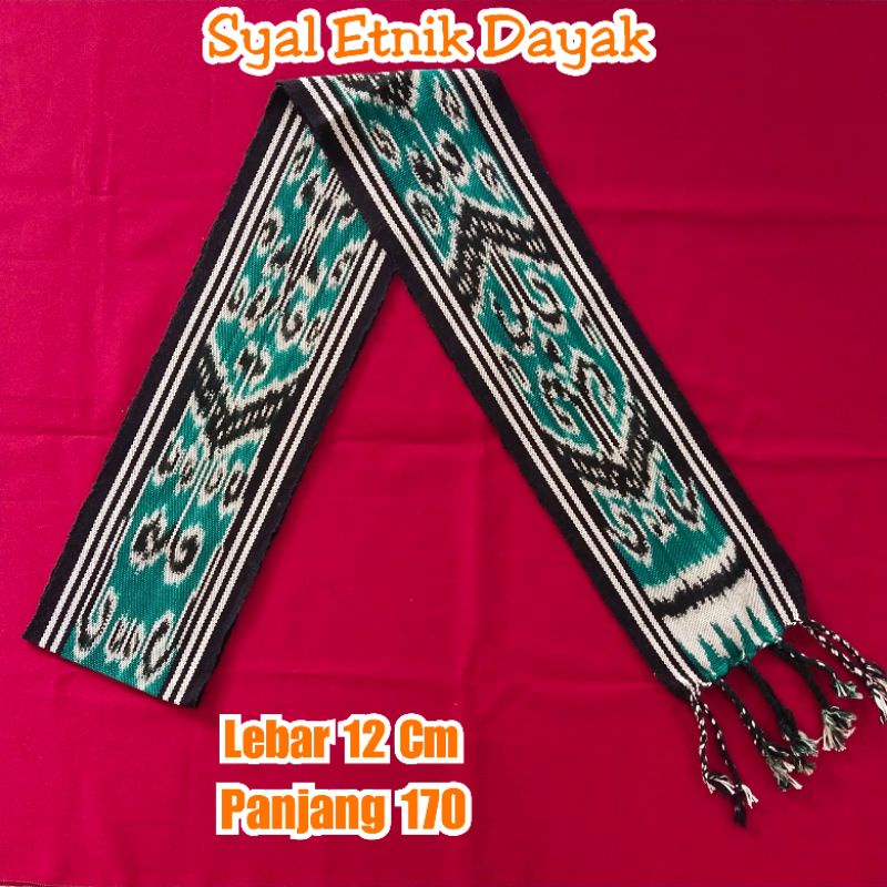 Syal Etnik Dayak Kalimantan-Dayak Hijau