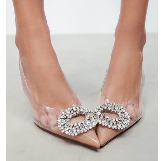 Sepatu Heels ZR-162 Vinyl Rhinestones