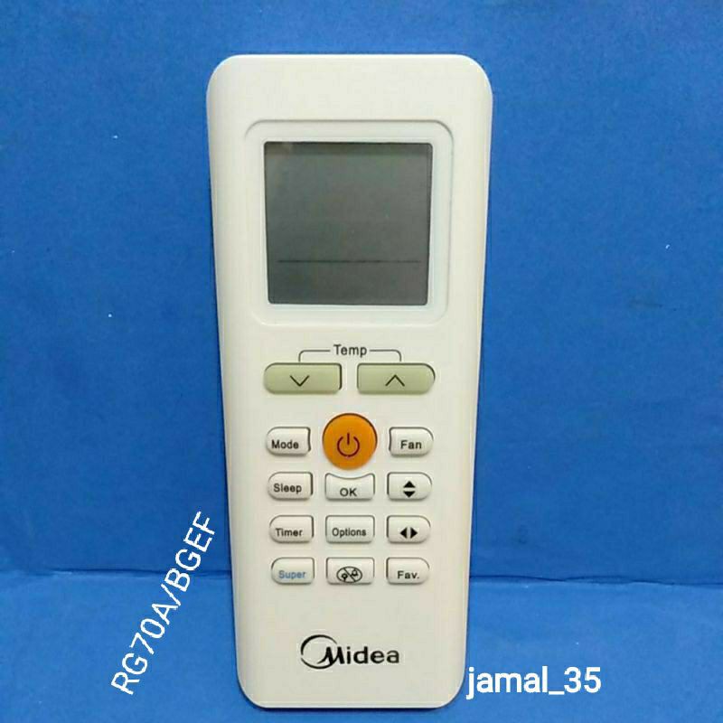 REMOTE REMOT AC MIDEA RG70A/BGEF