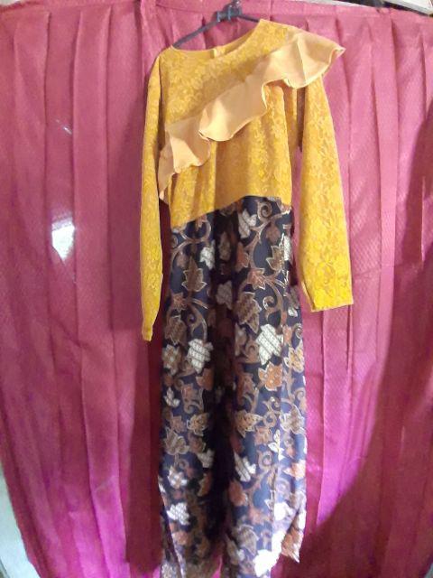 Ada Real Pic Set Cp Alazka / Gamis Batik / Gamis Couple 4 Warna