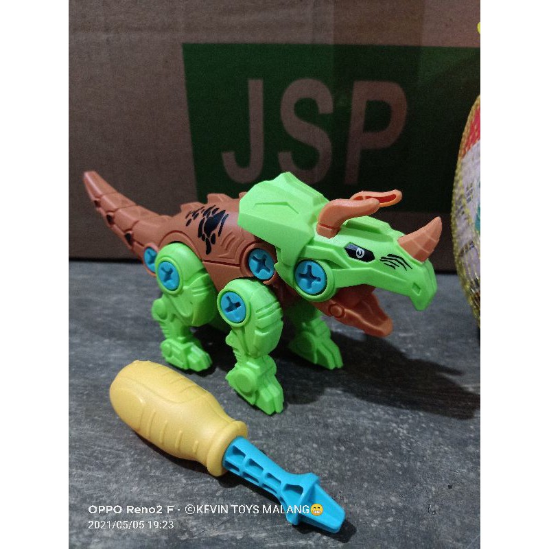 MC 459-A DIY PEMASANGAN DINOSAURUS FANCY / MAINAN ROBOT DINOSAURUS BISA DI BONGKAR PASANG