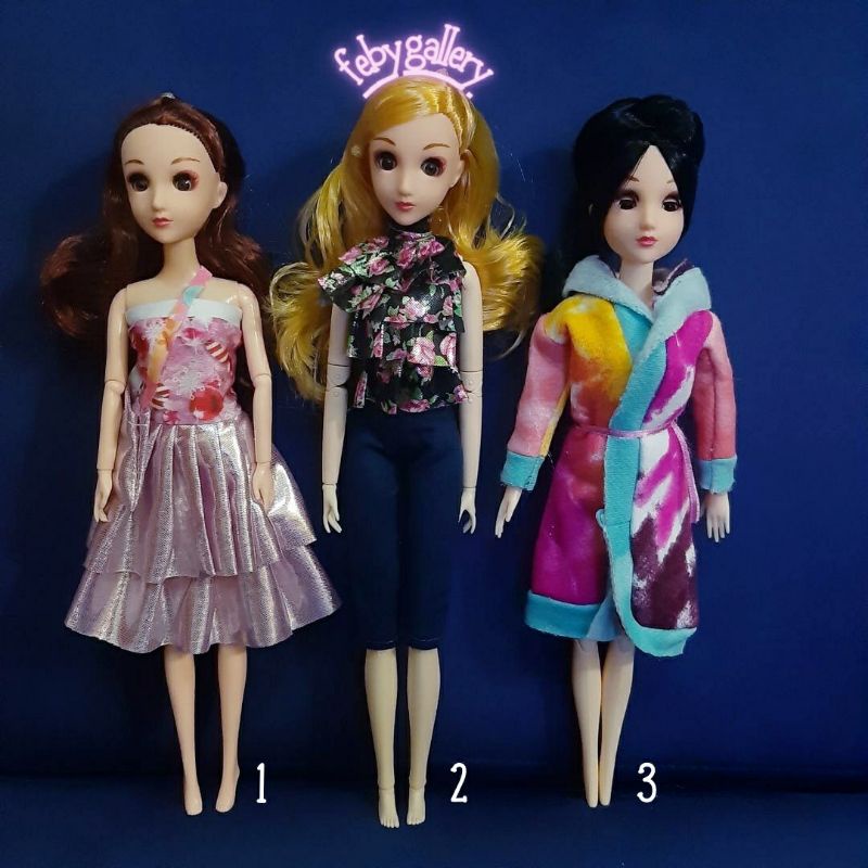 MAINAN BONEKA BARBIE PIVOTAL / BJD MATA 4D BISA BUKA TUTUP KEDIP ADA ALIS