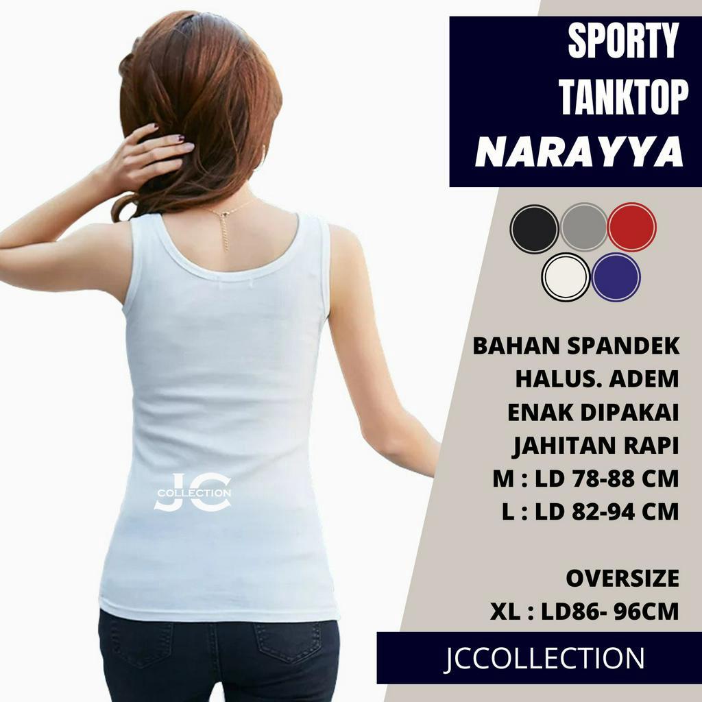 Tanktop Singlet Dalaman Wanita Korean Style Tali Kecil Tanktop Narrayya - JCCollections