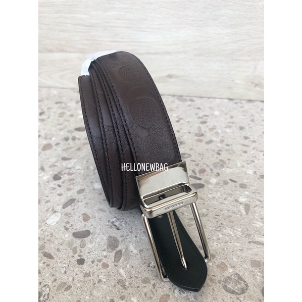 Belt Coach original - Coach embossed reversible men belt in mahogany