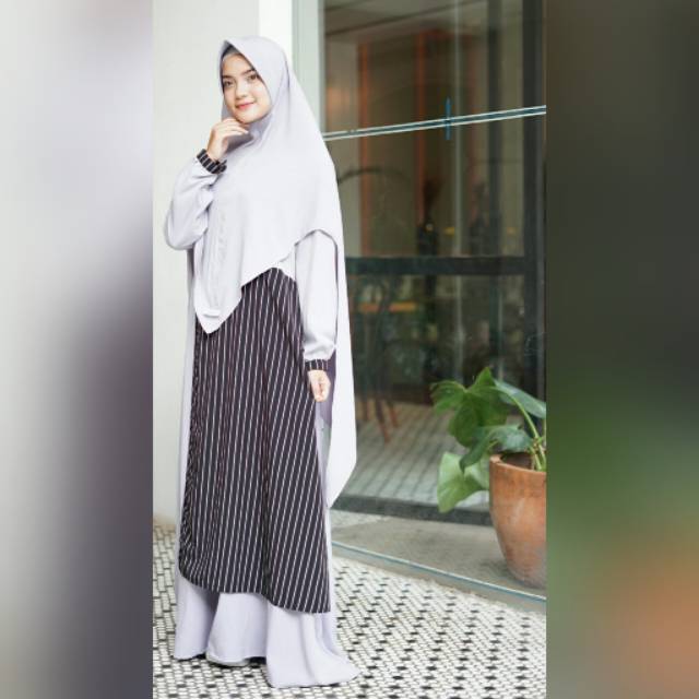Rafila Set Hijab Dress | Dress Syari | Hijab Syari