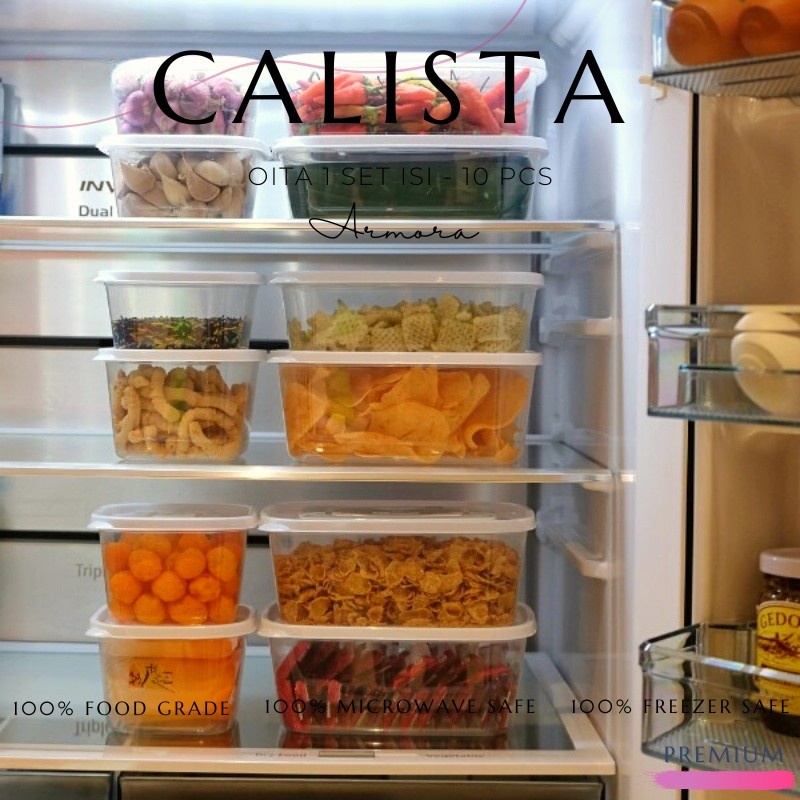 LT- OITA PUTIH BENING FOOD KONTAINER ISI 10PCS / TOPLES KOTAK CALISTA