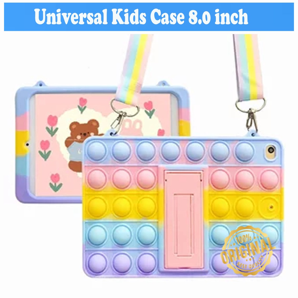 Olike EduTab E1 8.0 Softcase Cover Casing Stand Kids Bubble Pop it