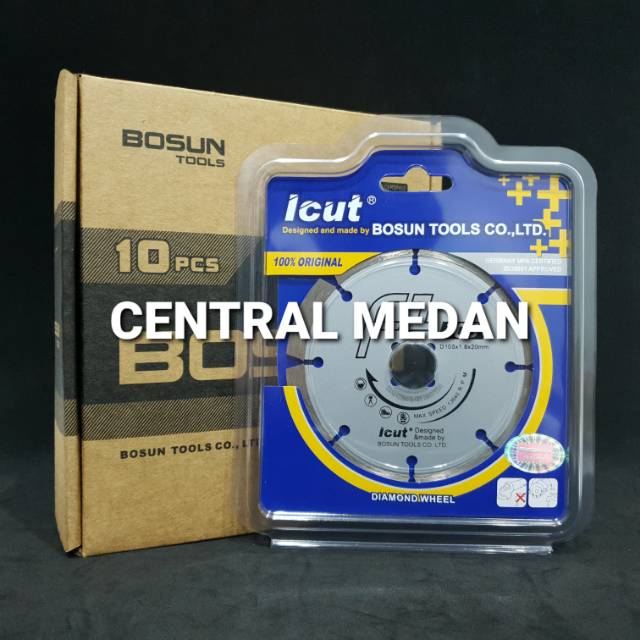DIAMOND WHEEL ICUT BOSUN F1 105MM MATA PISAU POTONG BETON TEMBOK DINDING BATA